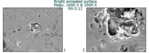Bright annealed surface